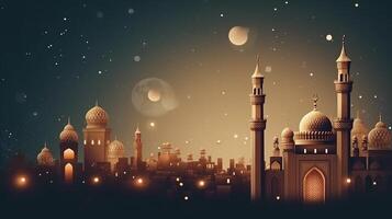 Ramadan holiday background. Illustration photo