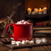 Cocoa with marshmallows Illustration photo