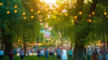 Summer party bokeh background. Illustration photo
