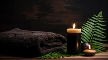 Spa background with candles. Illustration photo