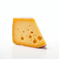 pedazo de queso aislado. ilustración ai generativo foto