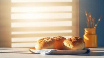 Home baked dinner rolls. Illustration photo