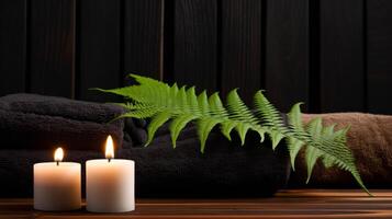 Spa background with candles. Illustration photo