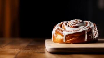 Cinnamon bun. Illustration photo