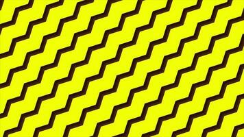 geanimeerd gebogen lijn patroon Aan een geel achtergrond video