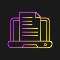 icono de vector de escritura de contenido