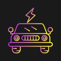 icono de vector de coche eléctrico