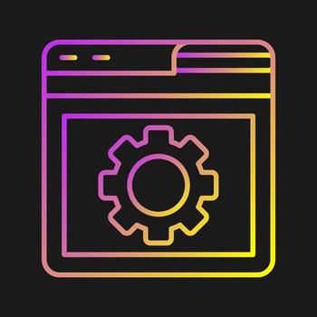 Browser Setting Vector Icon