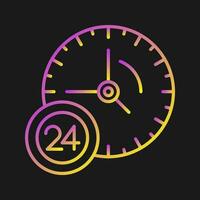 Icono de vector de servicio 24 horas