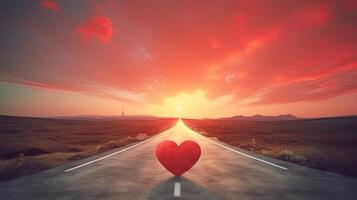 Way to love concept. Illustration photo