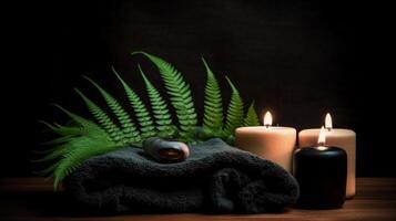 Spa background with candles. Illustration photo