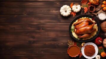 Thanksgiving day dinner. Illustration photo