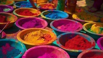 Holi colors. Illustration photo