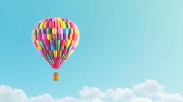 Hot air balloon background. Illustration photo