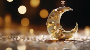 Ramadan background with moon. Illustration photo