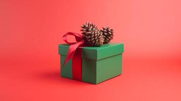 Red gift boxes. Illustration photo