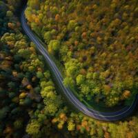 zumbido ver la carretera. ilustración ai generativo foto