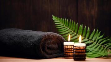 Spa background with candles. Illustration photo