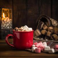 Cocoa with marshmallows Illustration photo