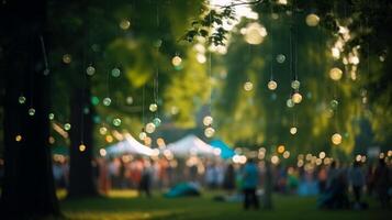 Summer party bokeh background. Illustration photo