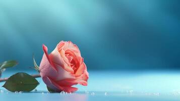 Rosa flor antecedentes. ilustración ai generativo foto