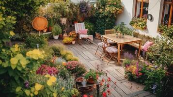 Garden furniture. Illustration photo