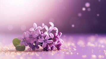 Lilac flower bokeh background. Illustration photo