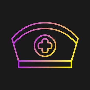 icono de vector de gorro de enfermera
