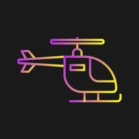 icono de vector de helicóptero