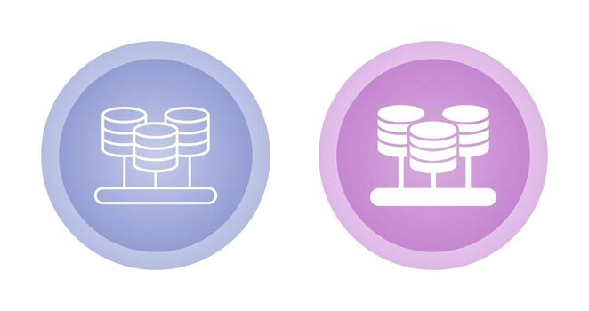 base de datos vector icono conjunto