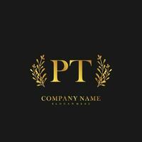 PT Initial beauty floral logo template vector