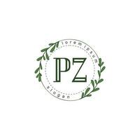 PZ Initial beauty floral logo template vector