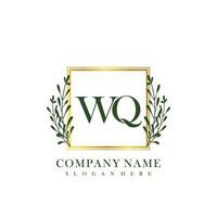 WQ Initial beauty floral logo template vector