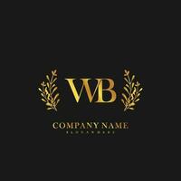 WB Initial beauty floral logo template vector