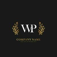 WP Initial beauty floral logo template vector