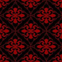 seamless tile pattern of abstract geometric red elements on a black background, texture, design photo