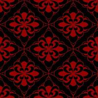 seamless tile pattern of abstract geometric red elements on a black background, texture, design photo