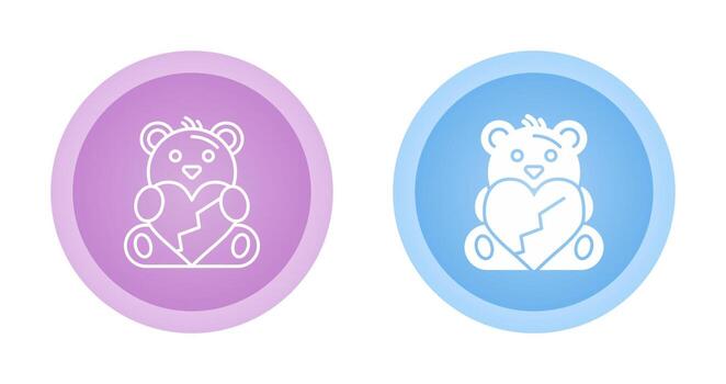 icono de vector de oso de peluche