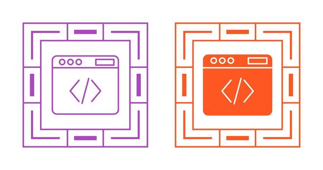 icono de vector de código