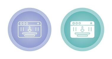 Browser Downloading Vector Icon