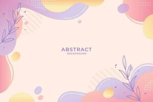 abstract background with floral and memphis elements vector