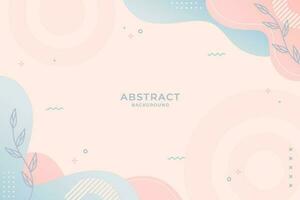 abstract background with floral and memphis elements vector