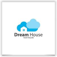 cloud dream house logo premium elegant template vector eps 10