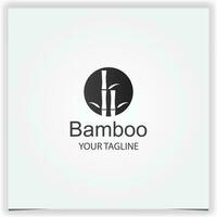 circulo bambú logo prima elegante modelo vector eps 10