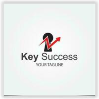 key holle arrow success logo premium elegant template vector eps 10