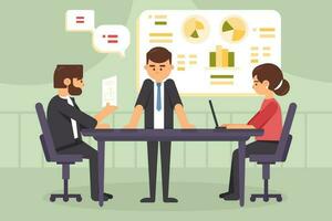 Business, meeting, cooperation, discussion, teamwork, brainstorming concept vector