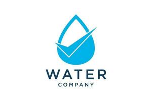 Abstract blue water drop. Vector logo design template.
