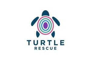 Vector Logo Illustration Turtle  tortoise icon vector.