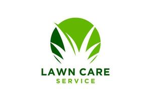 Lawn  Logo Vector Icon Illustration of lawn care, landscape, grass concept logo design template.