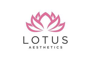 Lotus flower logo. Vector design template of lotus icons.